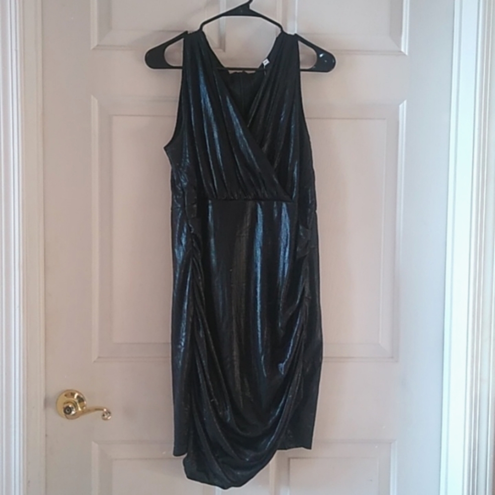 Shiny black dress